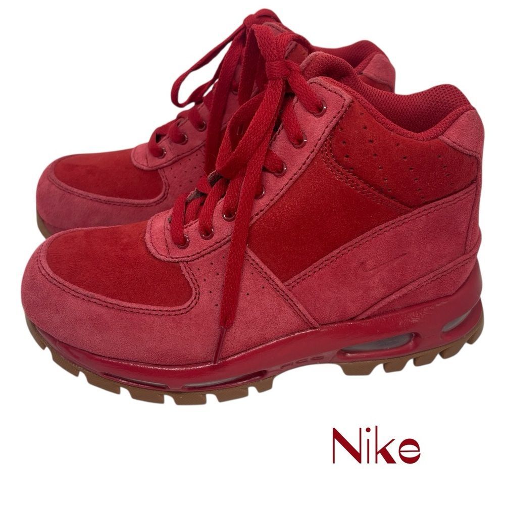 Nike ACG ALL TRAC Red Pink Suede Tennis Shoes 
Size 7.5 GorpCore Athletic